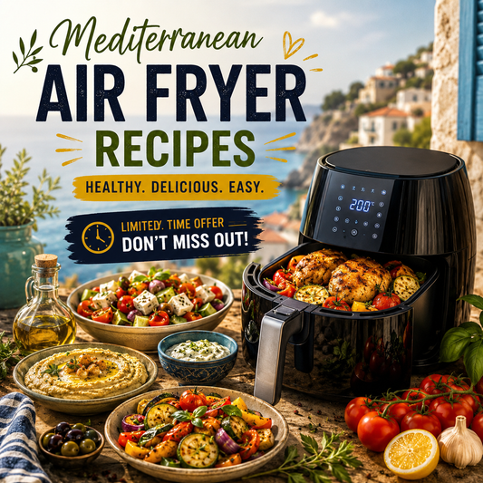 Mediterranean Air Fryer Digital Cookbook : 200+ Healthy Recipes Ready in 15 Minutes