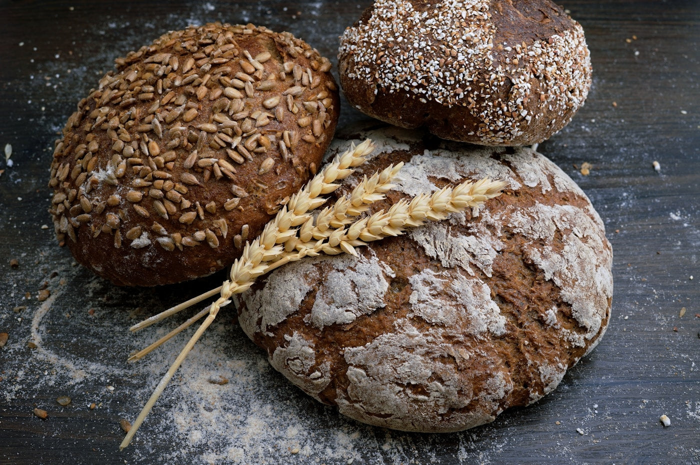 Freshly baked golden gluten-free bread loaf